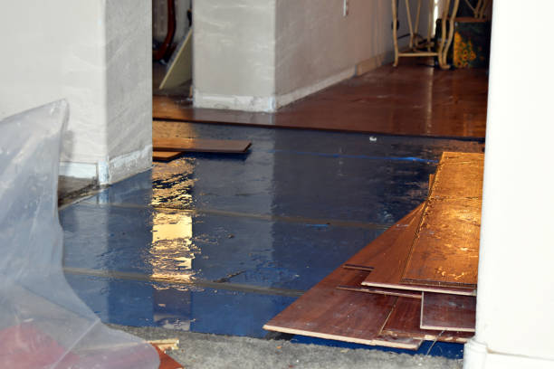 Professional Burst Pipe Cleanup technician working in Exeter, RI